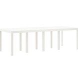 VidaXL Tuinafel 250x100x73 cm poly rattan wit