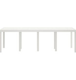 VidaXL Tuinafel 250x100x73 cm poly rattan wit