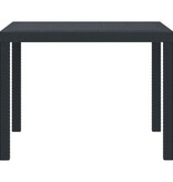 VidaXL Tuin Tafel Anthraciet 100x100x73 cm Poly Rattan