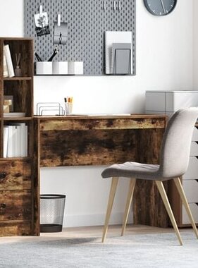 VidaXL Schrijfbureau Gerookt Eiken Bewerkt hout 100 x 40 x 76 cm