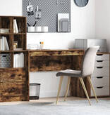 VidaXL Schrijfbureau Gerookt Eiken Bewerkt hout 100 x 40 x 76 cm