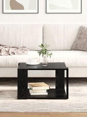 VidaXL Salontafel Zwart Eiken 51,5x51,5x30 cm