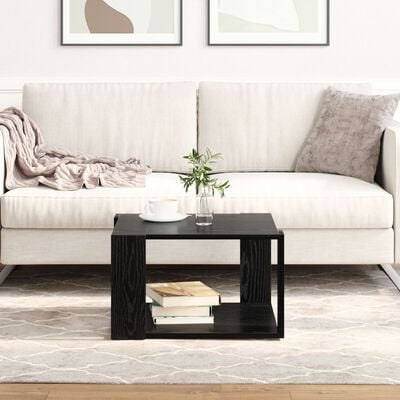 VidaXL Salontafel Zwart Eiken 51,5x51,5x30 cm