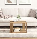 VidaXL Salontafel Massief Eiken 51,5x51,5x30 cm