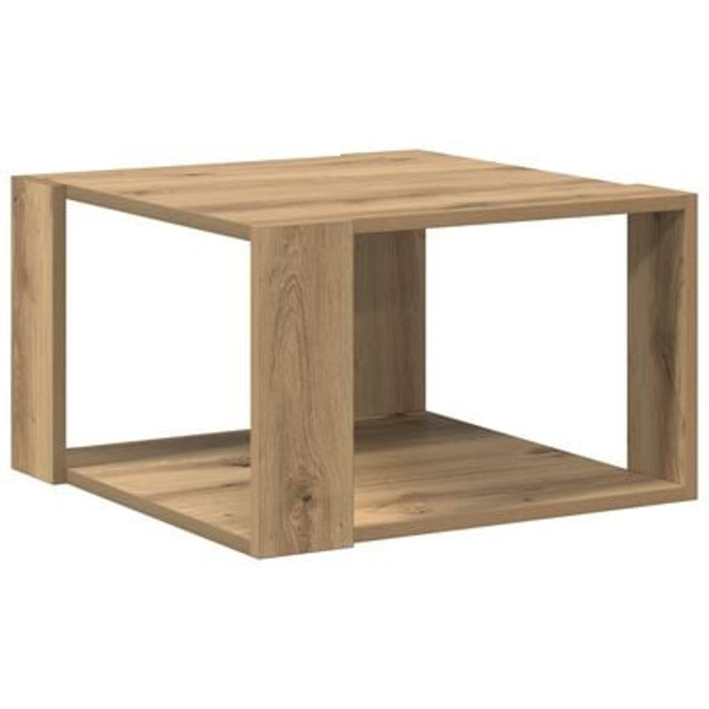 VidaXL Salontafel Massief Eiken 51,5x51,5x30 cm
