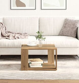 VidaXL Salontafel Massief Eiken 51,5x51,5x30 cm