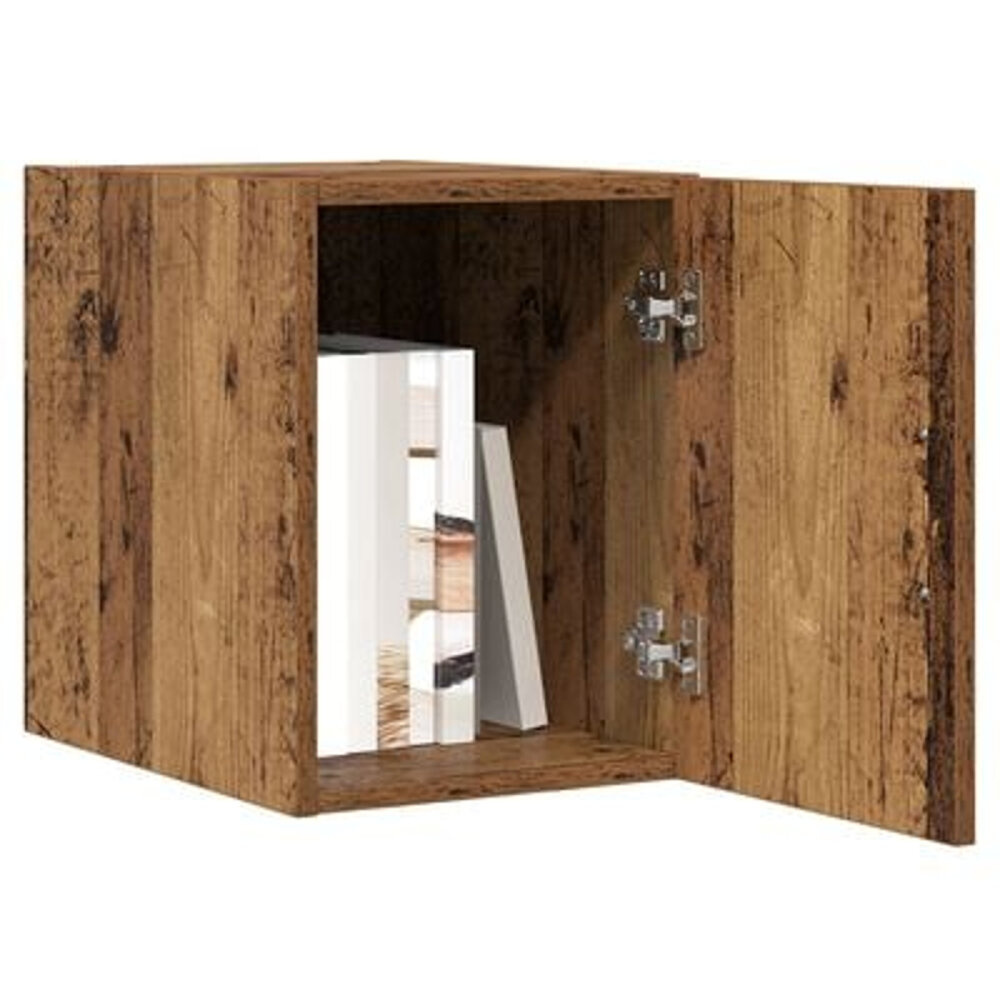 VidaXL Wandkast Oude Hout 30x42,5x40 cm Gelaagd Hout