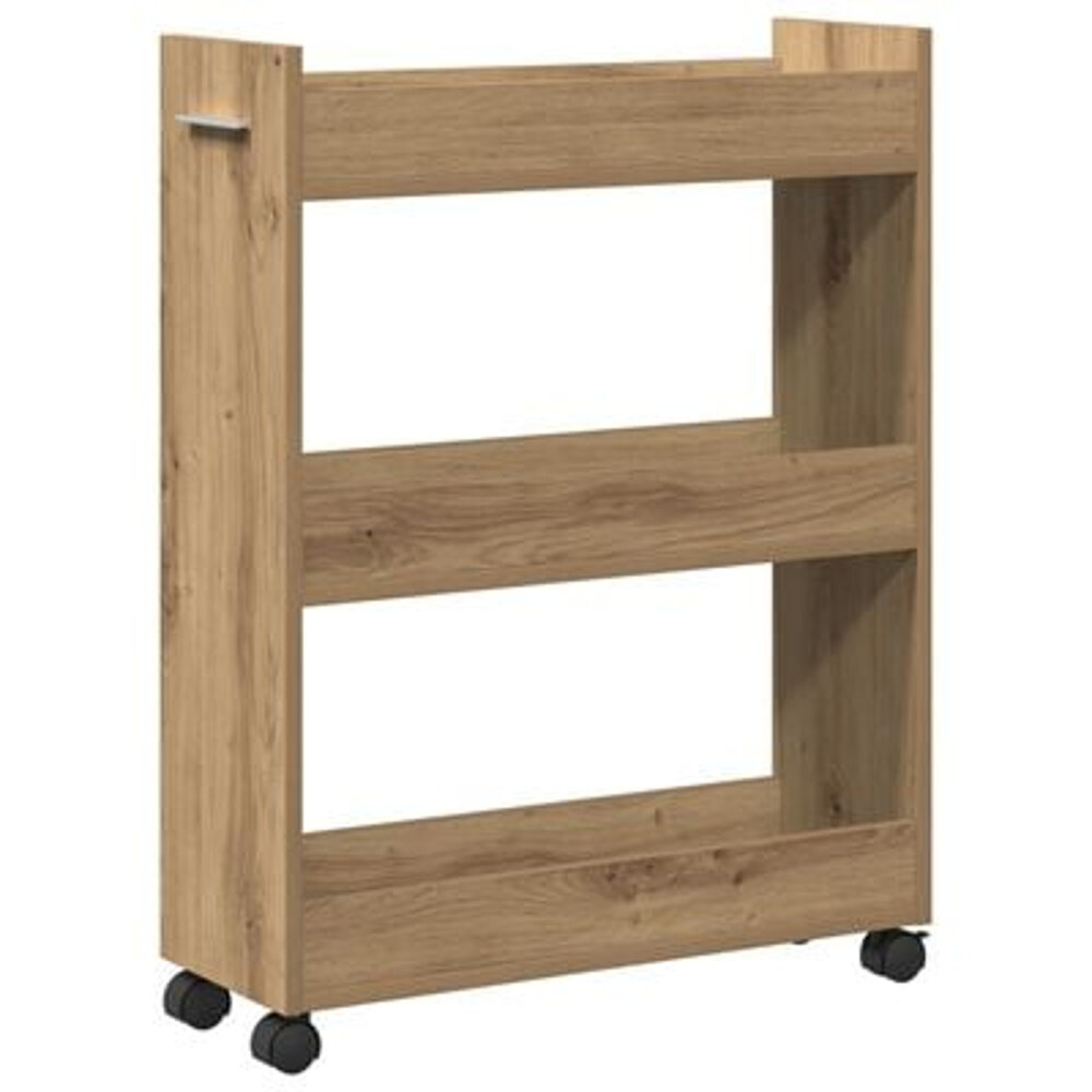 VidaXL Rolkast 60x22x79 cm bewerkt hout artisanaal eiken