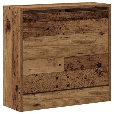 VidaXL Schoenkast Oud Hout 60x21x57 cm Gelaagd Hout