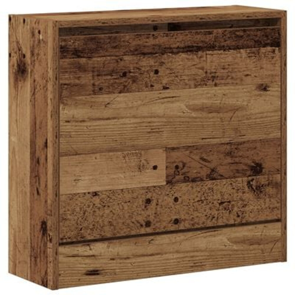 VidaXL Schoenkast Oud Hout 60x21x57 cm Gelaagd Hout