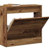 VidaXL Schoenkast Oud Hout 60x21x57 cm Gelaagd Hout