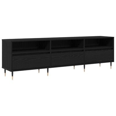 VidaXL TV Meubel Zwart Eiken 150x30x44,5 cm Bewerkt Hout