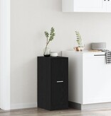 VidaXL Apothekerskast Zwart Eiken 40x41x77,5 cm Bewerkt Hout