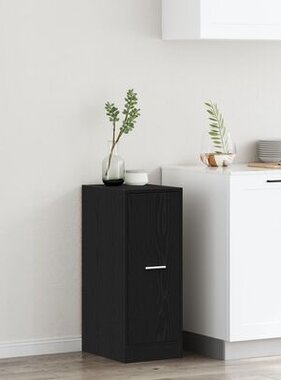 VidaXL Apothekerskast Zwart Eiken 40x41x77,5 cm Bewerkt Hout