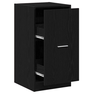 VidaXL Apothekerskast Zwart Eiken 40x41x77,5 cm Bewerkt Hout