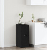 VidaXL Apothekerskast Zwart Eiken 40x41x77,5 cm Bewerkt Hout