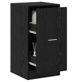 VidaXL Apothekerskast Zwart Eiken 40x41x77,5 cm Bewerkt Hout