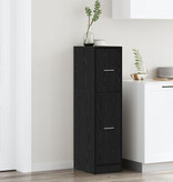 VidaXL Apothekerskast Zwart Eiken 30x41x118 cm Bewerkt Hout