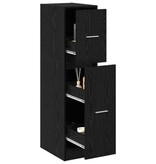 VidaXL Apothekerskast Zwart Eiken 30x41x118 cm Bewerkt Hout