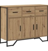 VidaXL Dressoir Artisan Eiken 97x32,5x74,5 cm Bewerkt Hout