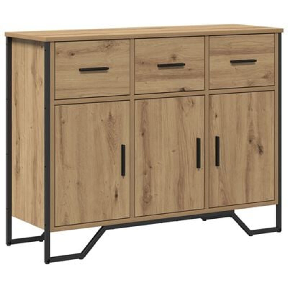 VidaXL Dressoir Artisan Eiken 97x32,5x74,5 cm Bewerkt Hout