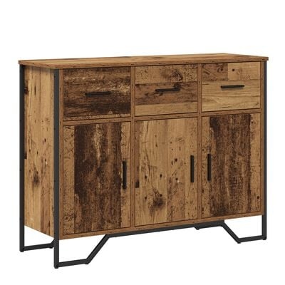 VidaXL Dressoir Oud Hout Eik 97x32,5x74,5 cm Gerecycled Hout