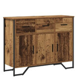 VidaXL Dressoir Oud Hout Eik 97x32,5x74,5 cm Gerecycled Hout