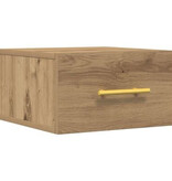 VidaXL Nachtkastje wandgemonteerd 35x35x20 cm artisanaal eiken