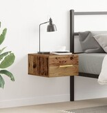 VidaXL Nachtkastje wandgemonteerd 35x35x20 cm oud houtkleurig