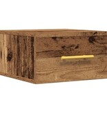 VidaXL Nachtkastje wandgemonteerd 35x35x20 cm oud houtkleurig