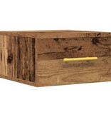 VidaXL Nachtkastje wandgemonteerd 35x35x20 cm oud houtkleurig