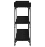 VidaXL Wandtafel 100x30x80 cm bewerkt hout en staal zwart eikenkleurig