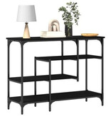 VidaXL Wandtafel 100x35x75 cm bewerkt hout en staal zwart eikenkleurig