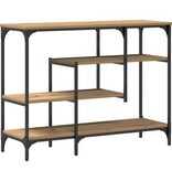 VidaXL Wandtafel 100x35x75 cm bewerkt hout en staal artisanaal eiken