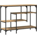 VidaXL Wandtafel 100x35x75 cm bewerkt hout en staal artisanaal eiken