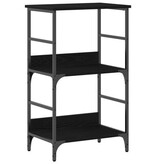 VidaXL Boekenplank 50x33x82 cm bewerkt hout en staal zwart eikenkleur