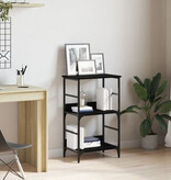 VidaXL Boekenplank 50x33x82 cm bewerkt hout en staal zwart eikenkleur