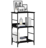 VidaXL Boekenplank 50x33x82 cm bewerkt hout en staal zwart eikenkleur