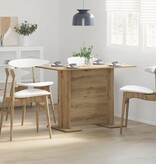 VidaXL Eettafel 110x60x75 cm bewerkt hout artisanaal eiken