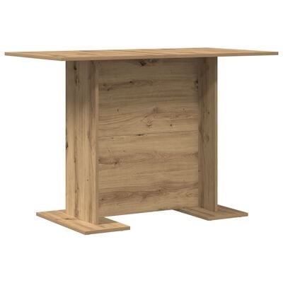 VidaXL Eettafel 110x60x75 cm bewerkt hout artisanaal eiken