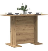 VidaXL Eettafel 110x60x75 cm bewerkt hout artisanaal eiken