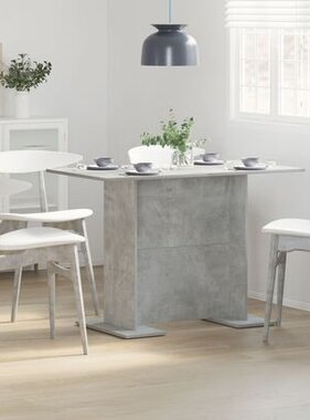 VidaXL Eettafel 110x60x75 cm bewerkt hout betongrijs