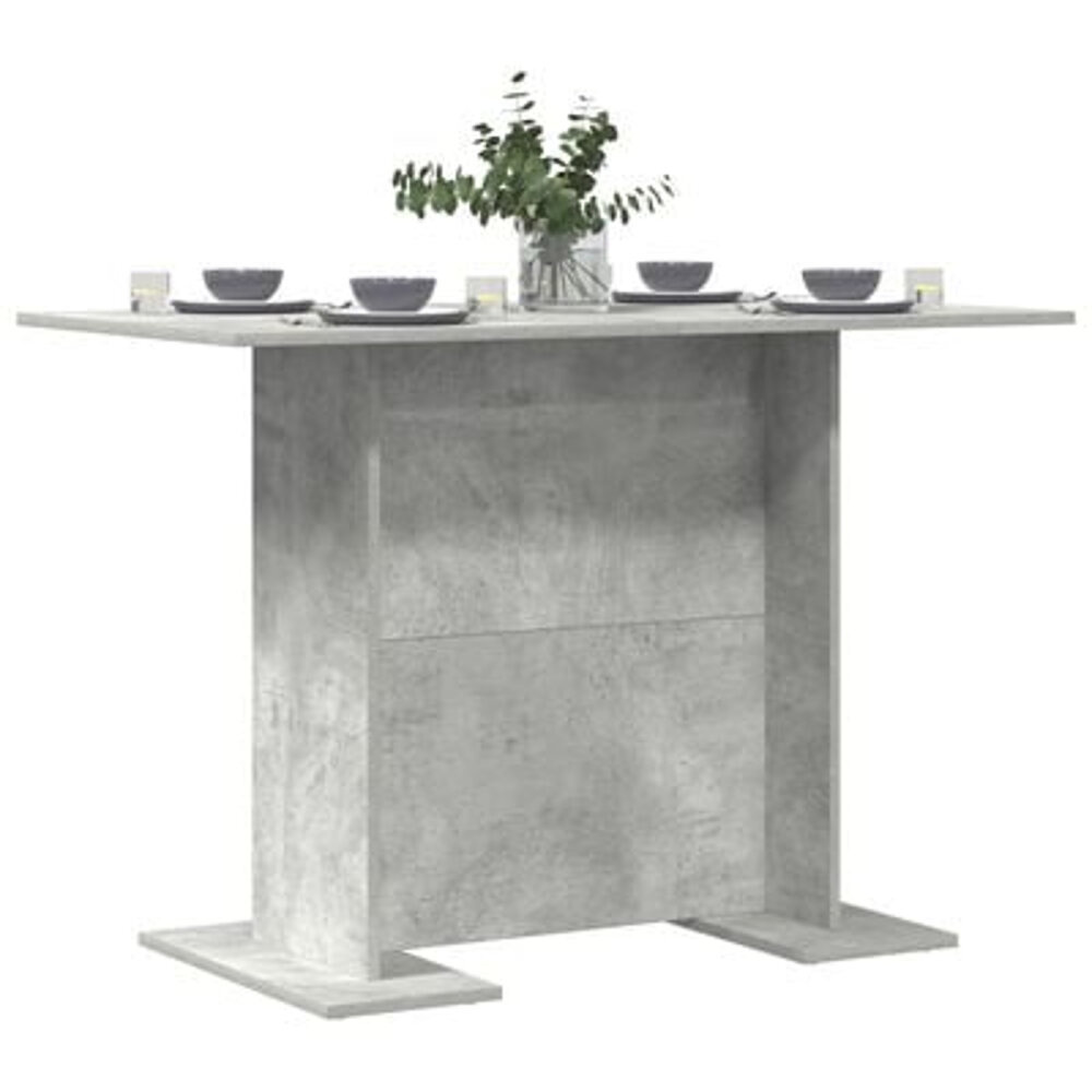 VidaXL Eettafel 110x60x75 cm bewerkt hout betongrijs