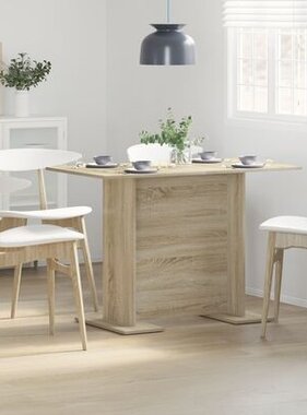 VidaXL Eettafel 10x60x75 cm bewerkt hout sonoma eikenkleurig