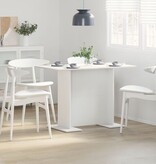 VidaXL Eettafel 110x60x75 cm bewerkt hout wit