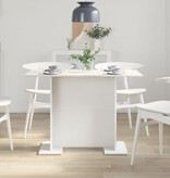 VidaXL Eettafel 110x60x75 cm bewerkt hout wit