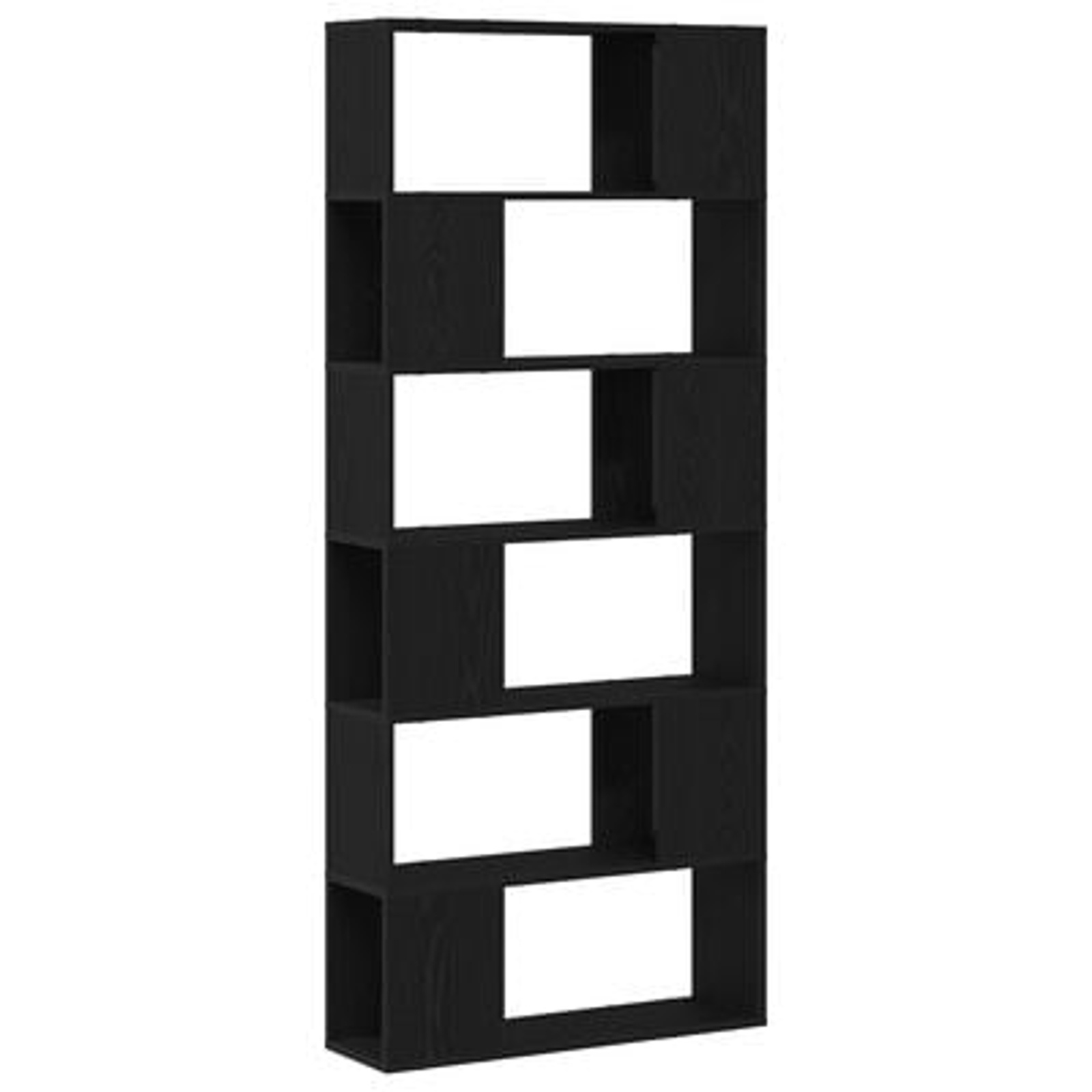 VidaXL Boekenplank 80x24x186 cm bewerkt hout zwart eikenkleurig