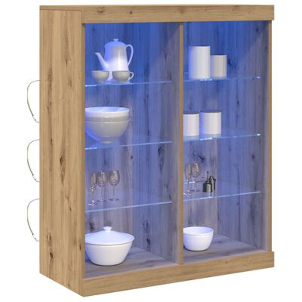 VidaXL Sideboard met LED-verlichting Artisan Eiken 41x37x100 cm