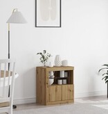 VidaXL Sideboard met LED-verlichting Ambachtelijk Eiken 60,5x37x67 cm