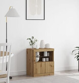 VidaXL Sideboard met LED-verlichting Ambachtelijk Eiken 60,5x37x67 cm